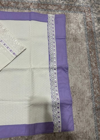 Mor Kenarlı Nakışlı Çocuk Battaniyesi - Görsel 6