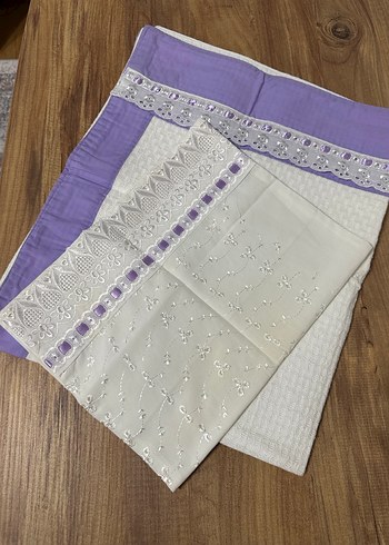 Mor Kenarlı Nakışlı Çocuk Battaniyesi - Görsel 3