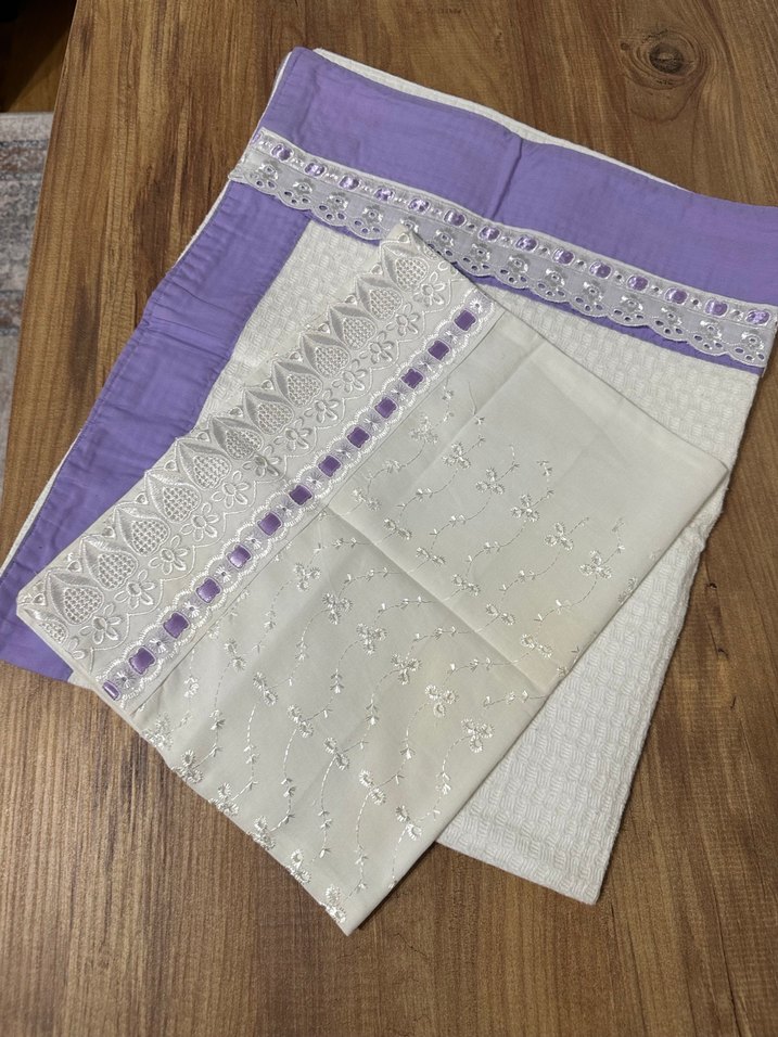 Mor Kenarlı Nakışlı Çocuk Battaniyesi - Görsel 3