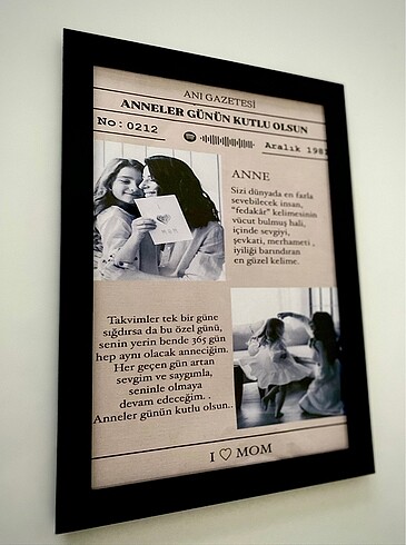 ANNELER GÜNÜNE ÖZEL ANI GAZETESİ BÜYÜK BOY