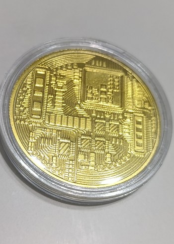 Altın Renkli Bitcoin Madeni Hatıra Para - Görsel 2
