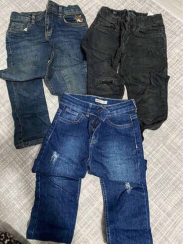 3 adet 5 6 yaş kot pantolon