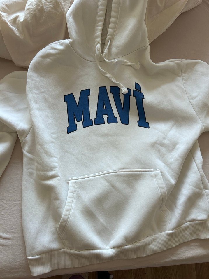 Mavi Logo Baskılı Kadın Sweatshirt - Görsel 4