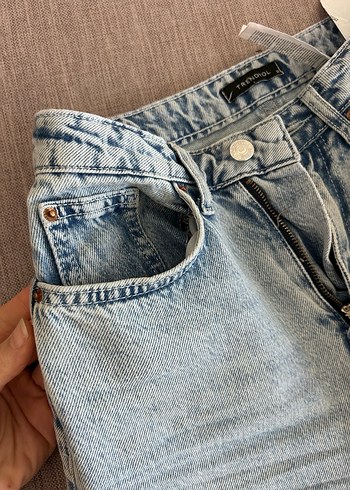 Kadın Açık Mavi Staright Fit Denim Jean - Görsel 4