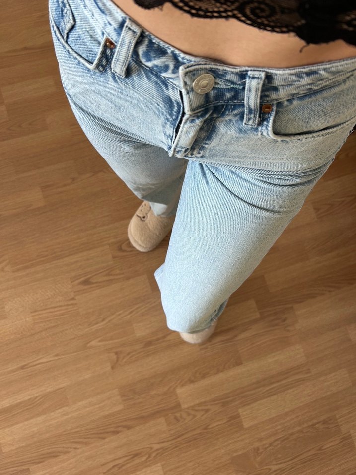 Kadın Açık Mavi Staright Fit Denim Jean - Görsel 3