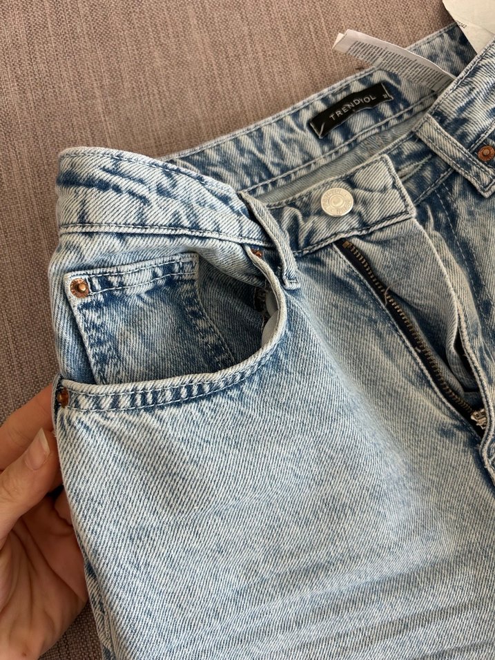 Kadın Açık Mavi Staright Fit Denim Jean - Görsel 4