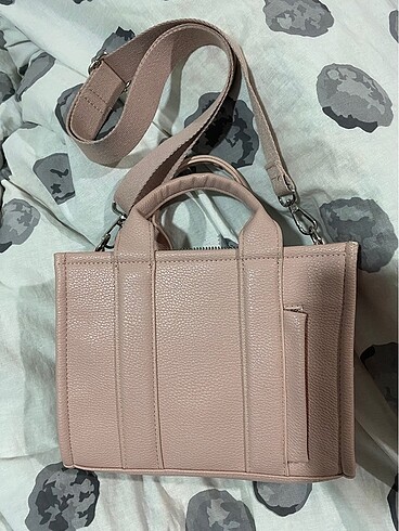 Stradivarius Toz pembe çanta
