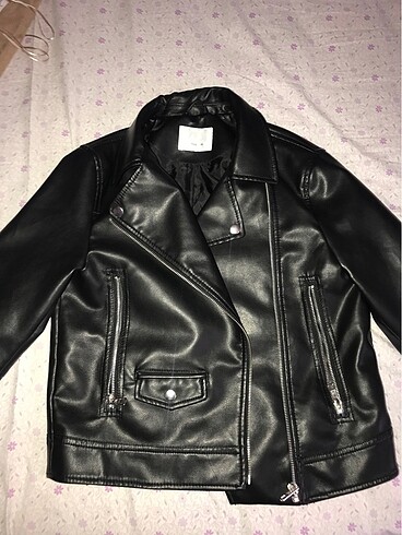 Zara crop deri ceket