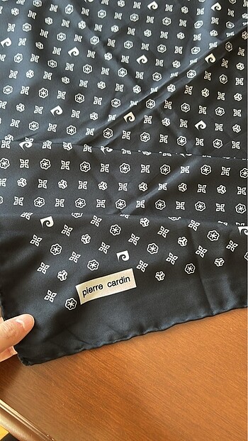 Pierre Cardin Pierre Cardin Twillİpek Siyah Desenli Eşarp