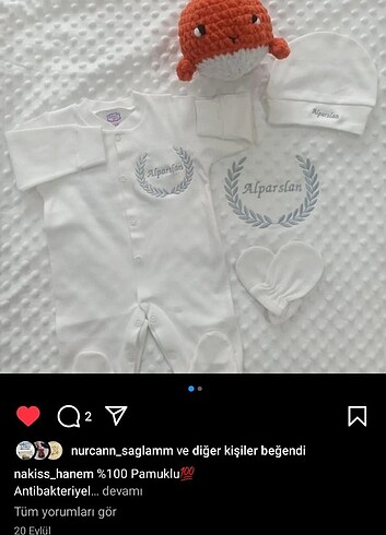 5 parça muslin kumaş bebek seti
