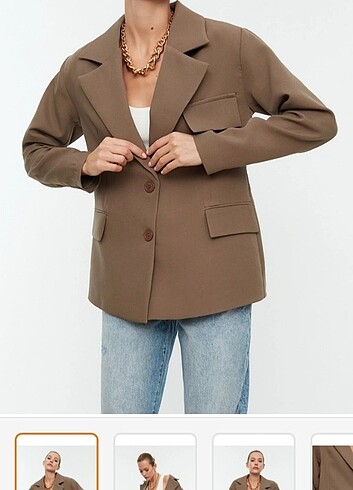 Blazer ceket vizon renk