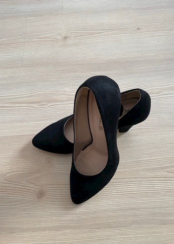39 Beden siyah Renk Siyah Süet Dolgu Topuklu Kadın Stiletto