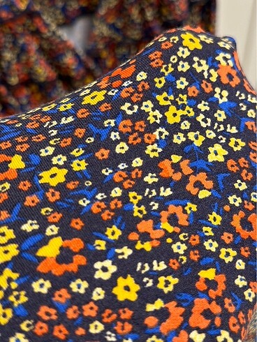xs Beden Mavi Jeans Çiçekli Elbise