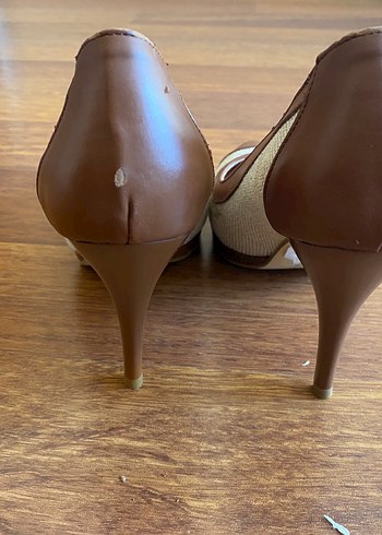 37 Beden ten rengi Renk Bej Kadın Topuklu Stiletto