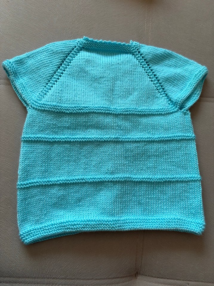 Turkuaz Mini Triko Düğmeli bebek yelek - Görsel 2