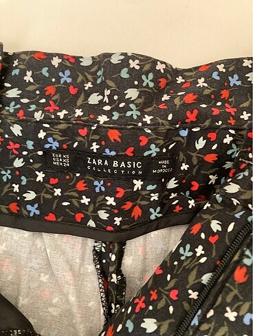 Zara Çiçekli Kuşaklı Pantolon - Görsel 5