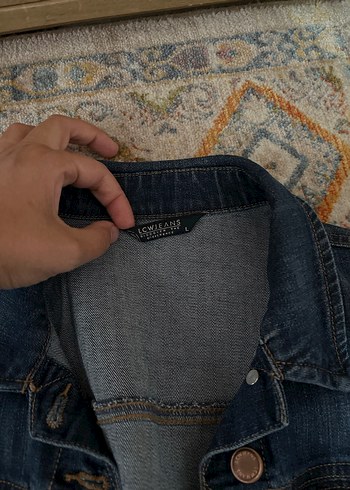 diğer Beden Düğmeli Lacivert Kadın Denim Ceket