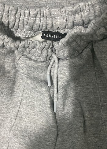 Bershka Gri Salaş Keten Kadın Eşofman Altı