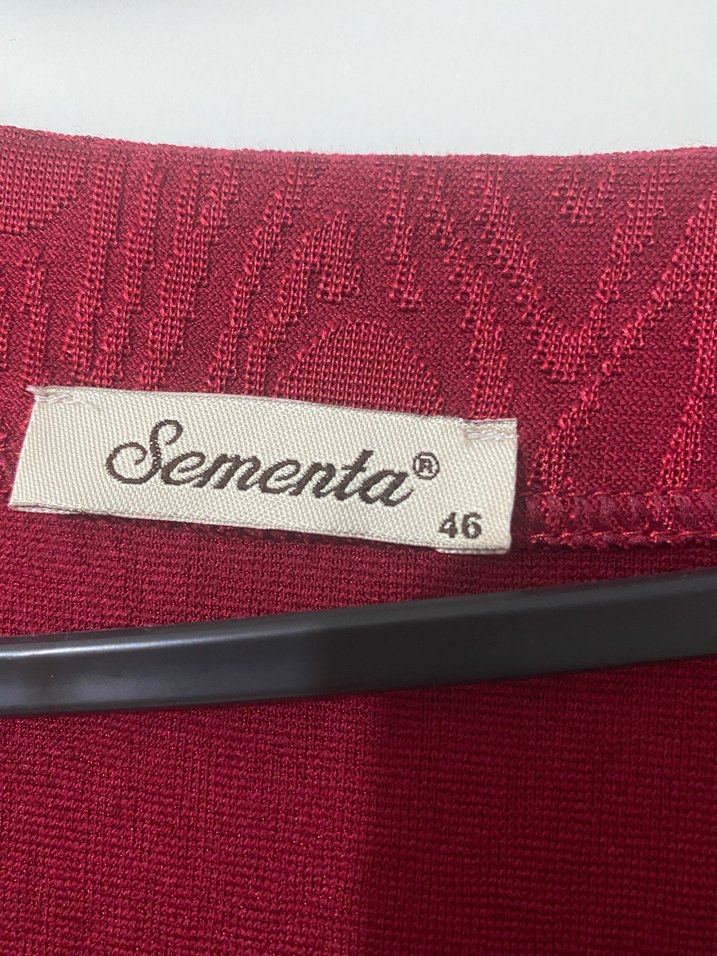 Bordo Midi Kadın Triko Elbise - Görsel 2