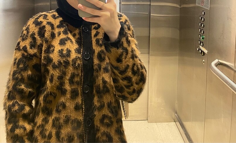 universal Beden trendyol leoparlı hırka