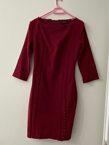 Bordo elbise