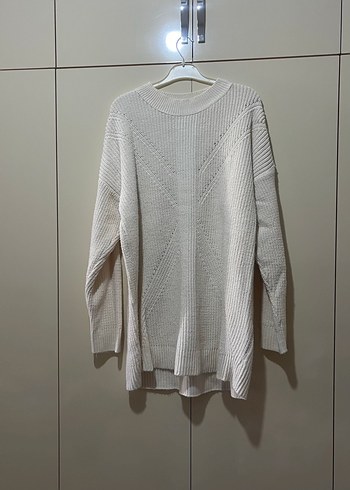 Krem Örgü Kadın Triko Kazak - Görsel 3