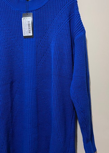 Mavi Triko Kadın Uzun Kollu Kazak - Görsel 2