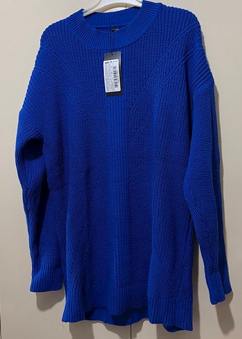 Mavi Triko Kadın Uzun Kollu Kazak - Görsel 4