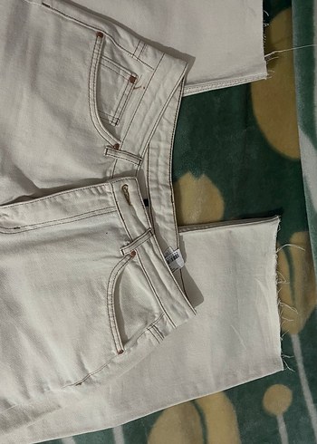 Bej Kadın Kot Pantolon Regular Fit - Görsel 5