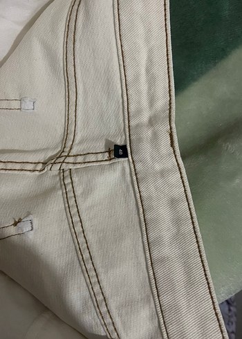 Bej Kadın Kot Pantolon Regular Fit - Görsel 4