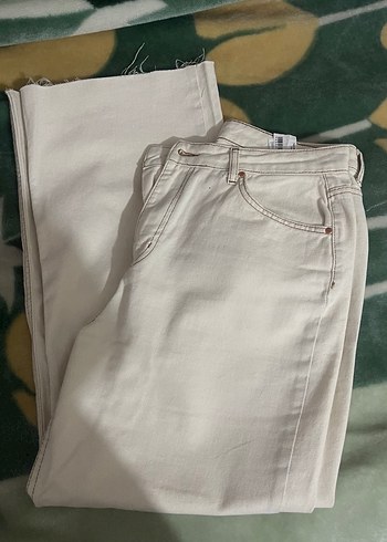 Bej Kadın Kot Pantolon Regular Fit - Görsel 2