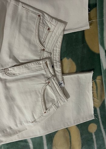 Bej Kadın Kot Pantolon Regular Fit - Görsel 6