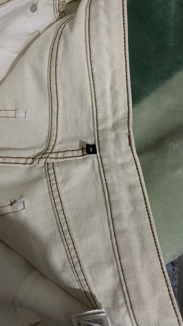 Bej Kadın Kot Pantolon Regular Fit - Görsel 4