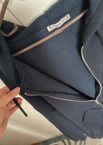 Lacivert Fermuarlı Kadın Sweatshirt - Görsel 3