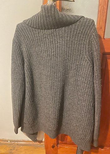 Gri Örgü Erkek Yün Hırka - Görsel 4