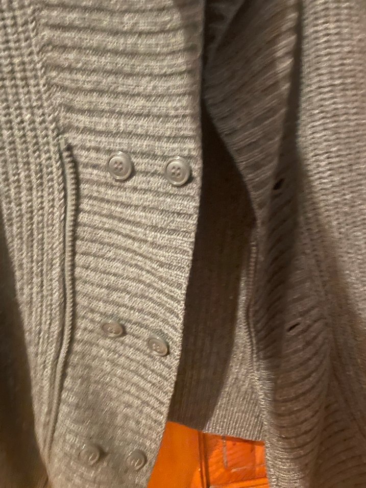 Gri Örgü Erkek Yün Hırka - Görsel 3