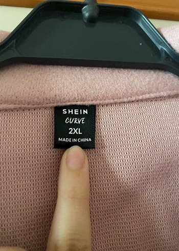 xxl Beden Shein Düğmeli Pembe Kadın Uzun Kaban