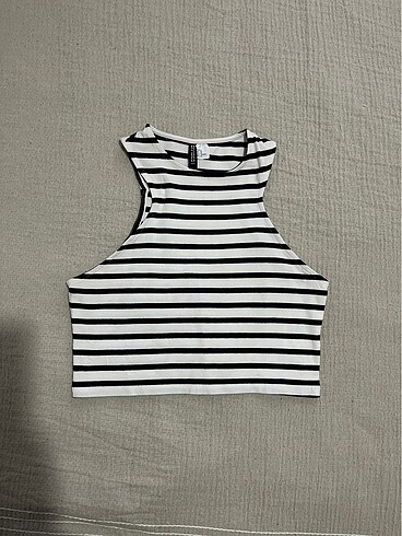 Çizgili Crop T-shirt