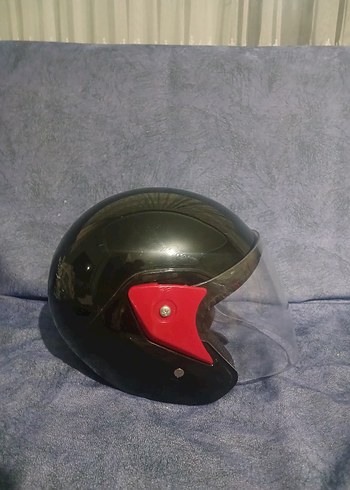 Siyah Parlak Biker Motosiklet Kaskı - Görsel 3