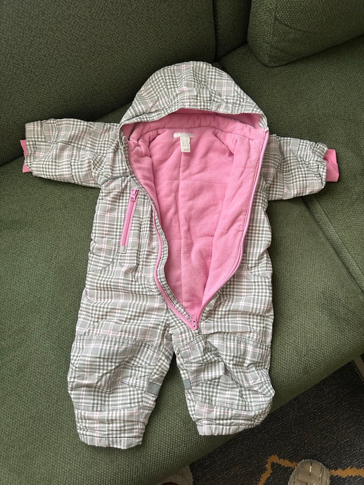 H&M Kız Bebek Ekose Astonot Tulumu - Görsel 3