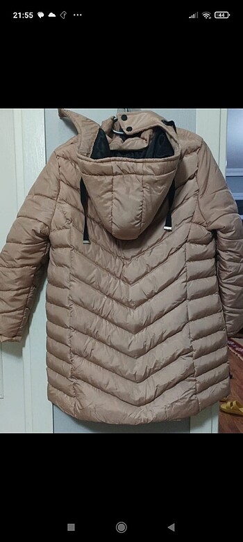 Bej rengi kadın mont