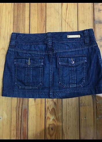 l Beden mavi Renk Y2k vintage Quality Denim X2 mini etek 