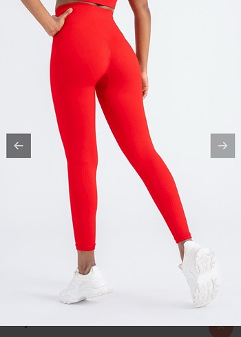 Kırmızı Uzun push up  Kadın Tayt - Görsel 4