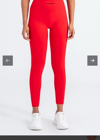 Kırmızı Uzun push up  Kadın Tayt - Görsel 3