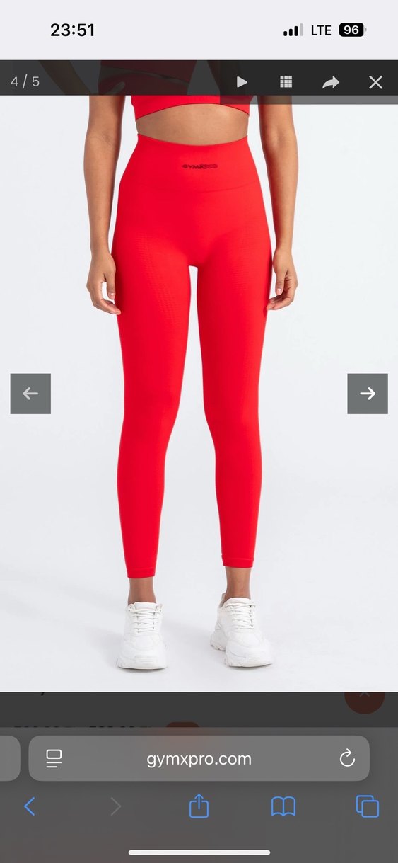 Kırmızı Uzun push up  Kadın Tayt - Görsel 3