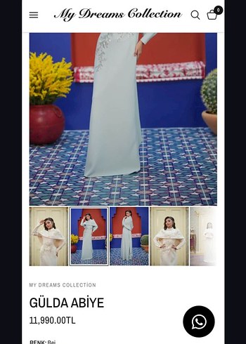 Nakışlı Uzun Kollu Mavi Abiye Elbise - Görsel 5