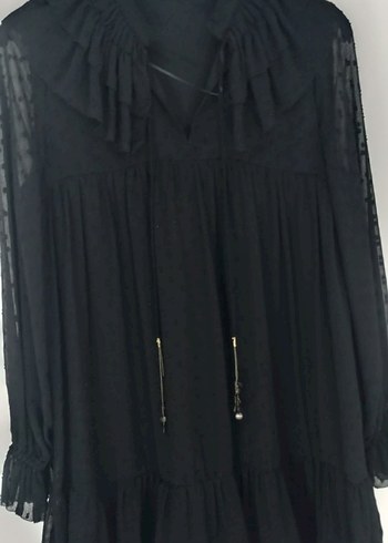 Siyah Gotik Tarzı elbise - Görsel 5