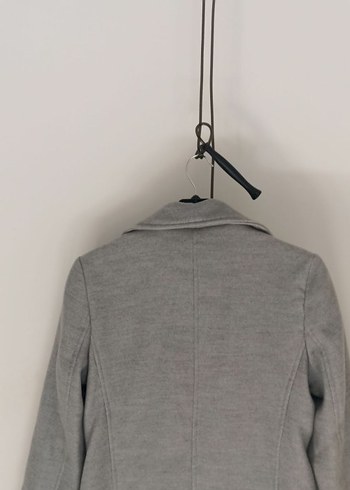 Bershka 
Gri Fermuarlı Kadın Midi Ceket - Görsel 6