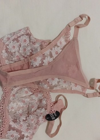 Pembe Mini Desenli Street Wear Sütyen - Görsel 7