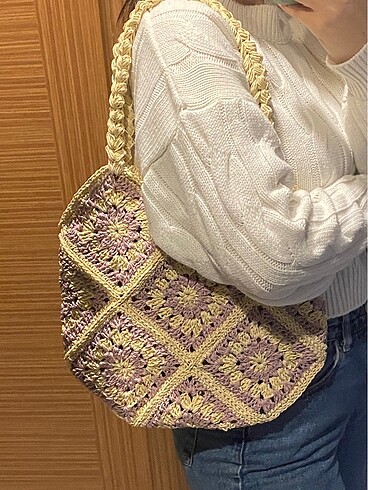 Hasır motif çanta